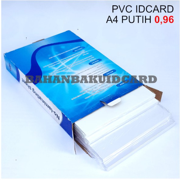 

Bahan Pvc Instant Inkjet putih Bahan Idcard Instant ukuran A4 tebal jadi 0.96mm isi 50set per pack