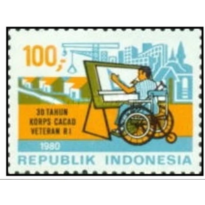 

Perangko Filateli 11313 Indonesia MNH 1v 18.05.1980 The 30th Anniversary of Disabled Veterans Corps