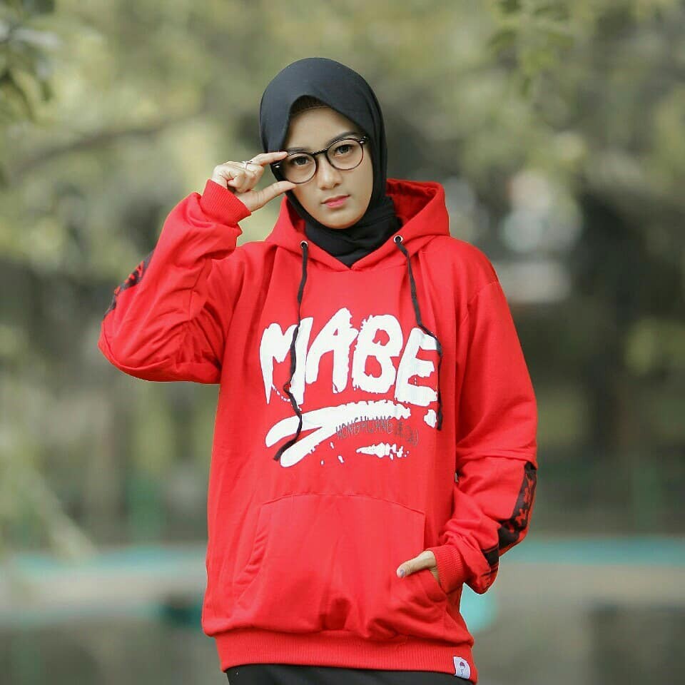 JAKET PRIA Trend Line MABE HOODIE Laki Laki Cowok Abu Hitam Merah Kombinasi Modis Trendy COUGLE!!