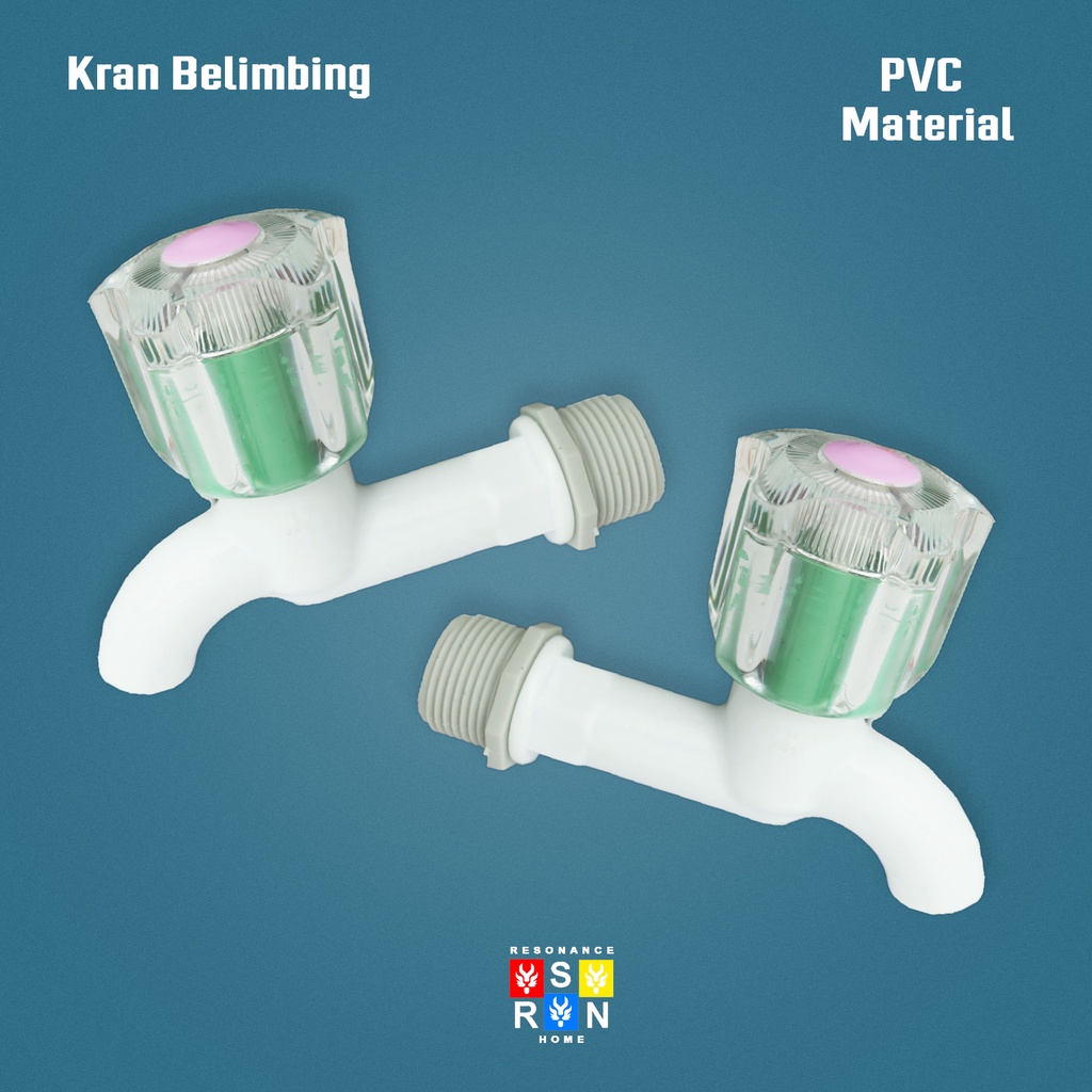 Kran Air Putar PVC Belimbing / Keran Tembok Taman Resonance Home