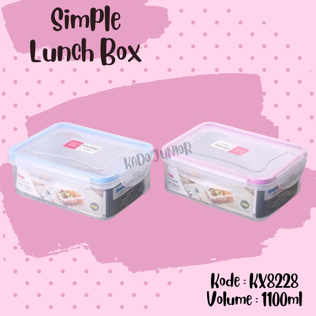 

NEW LUNCH BOX TRANSPARAN ANTI BOCOR / OMPRENG TEMPAT BEKAL ANAK / KANTOR KX8228 KX8227