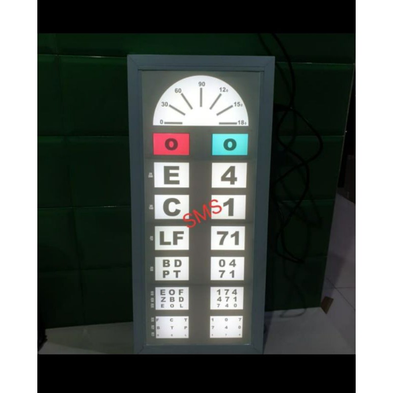 Snellen Chart Electric Remote/Alat Test Mata Elektrik/Snelen Chart