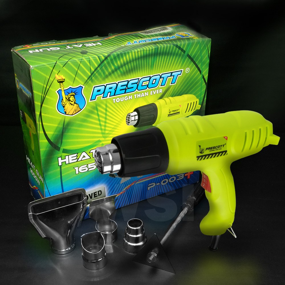 P-003+ Heat Gun 1650 watt Prescott | Mesin Hot Air Gun