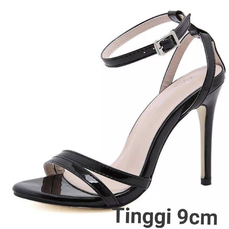 sandal hak tinggi heels wanita 9 cm terbaru dan terlaris