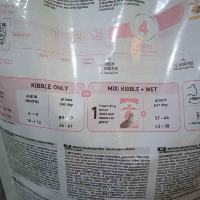 ROYAL CANIN KITTEN STERILISED 2KG FRESH PACK / CAT FOOD