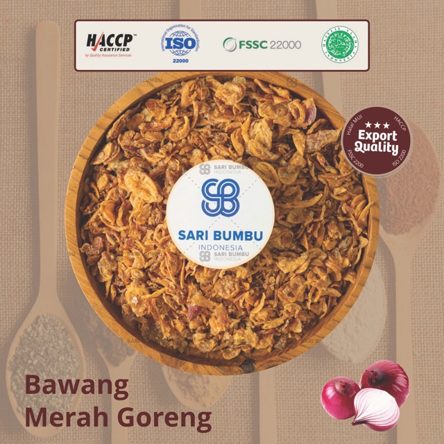 

Bawang Merah Goreng 250 Gram / Fried Shallots KUALITAS PREMIUM