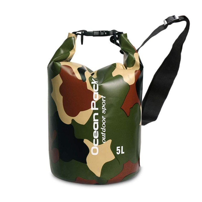 Promo Dry Bag 5L 10L 20L Ocean Pack Army Model / Camouflage