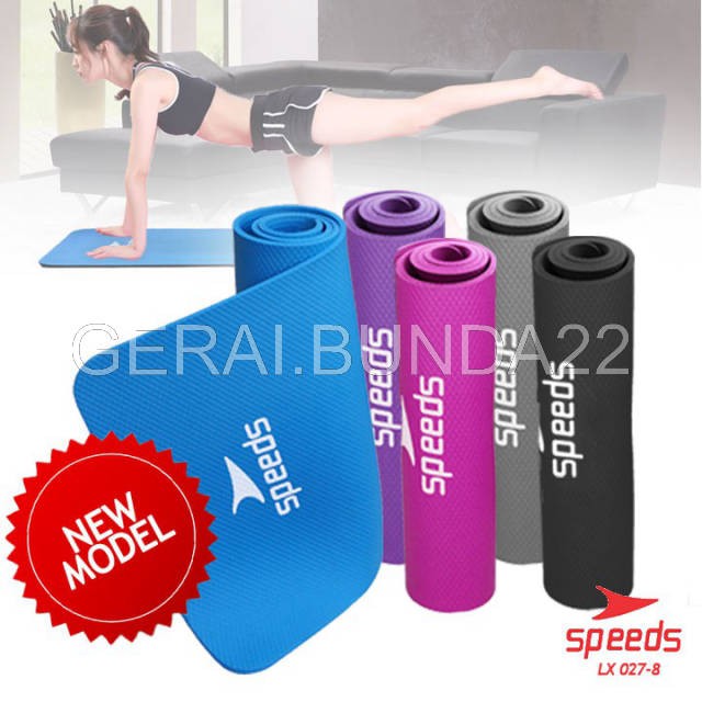 Matras Yoga Speeds Tebal 10 mm Alas Karpet Senam Cardio Olahraga