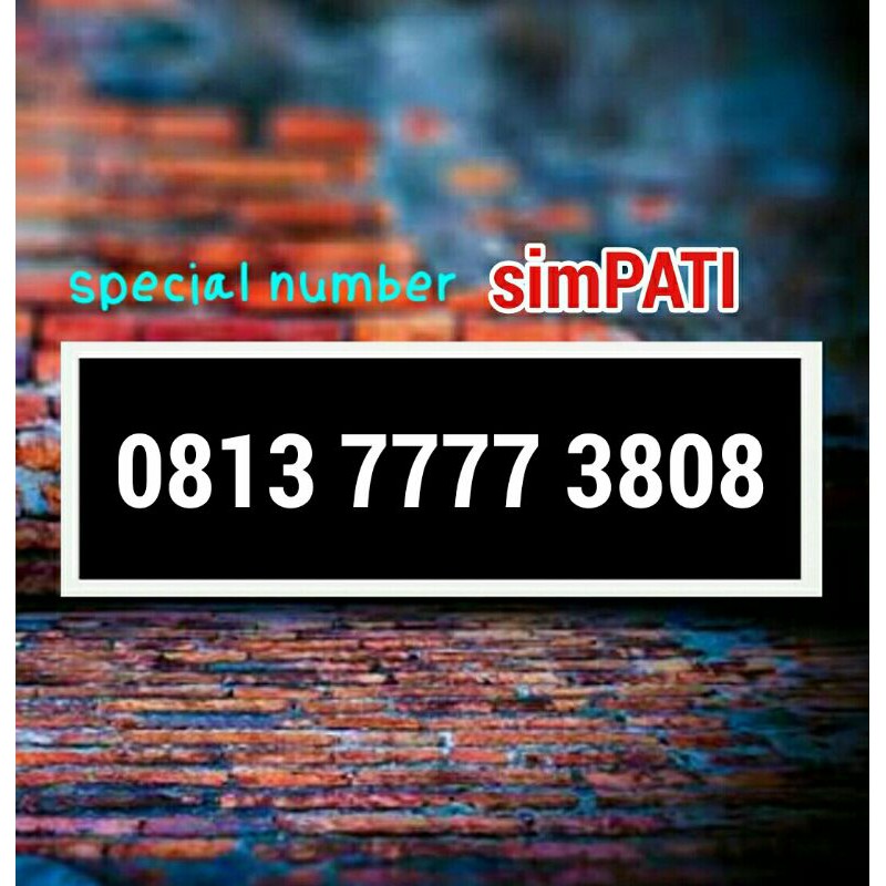 Kartu perdana nomor cantik telkomsel simpati kwartet 7777 3808