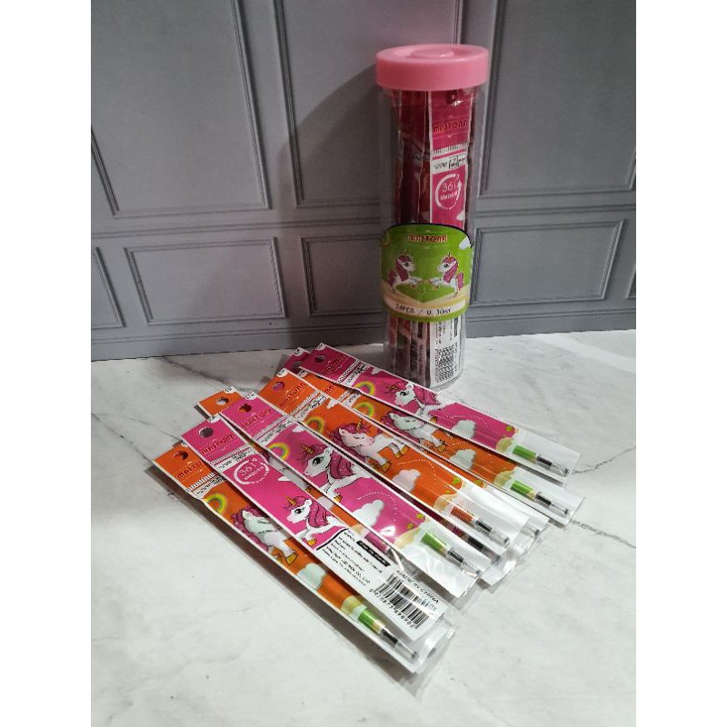 ISI GEL PEN/isi tinta pulpen gel/refill pen gel/isi gel pen-Unicorn 24pc TOPLES