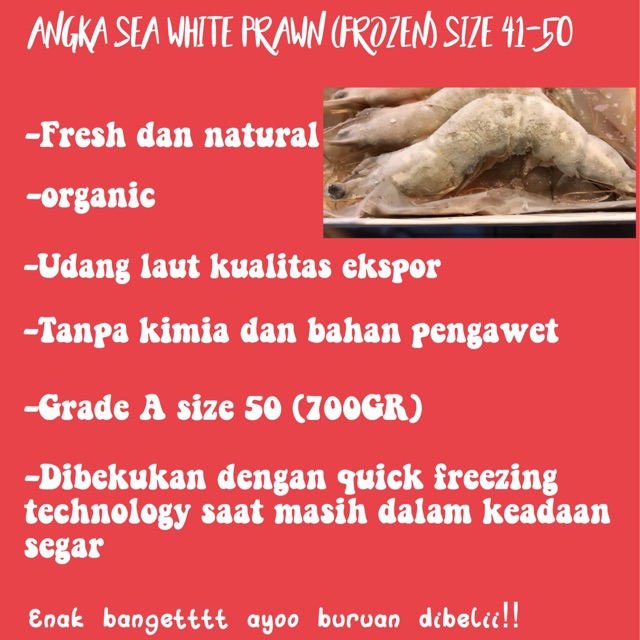 

udang segar angka