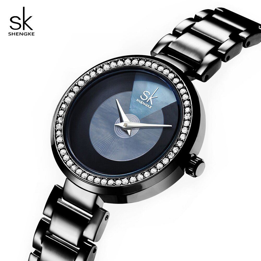 SHENGKE 0112 Jam Tangan Wanita Analog Stainless Steel WK-SBY