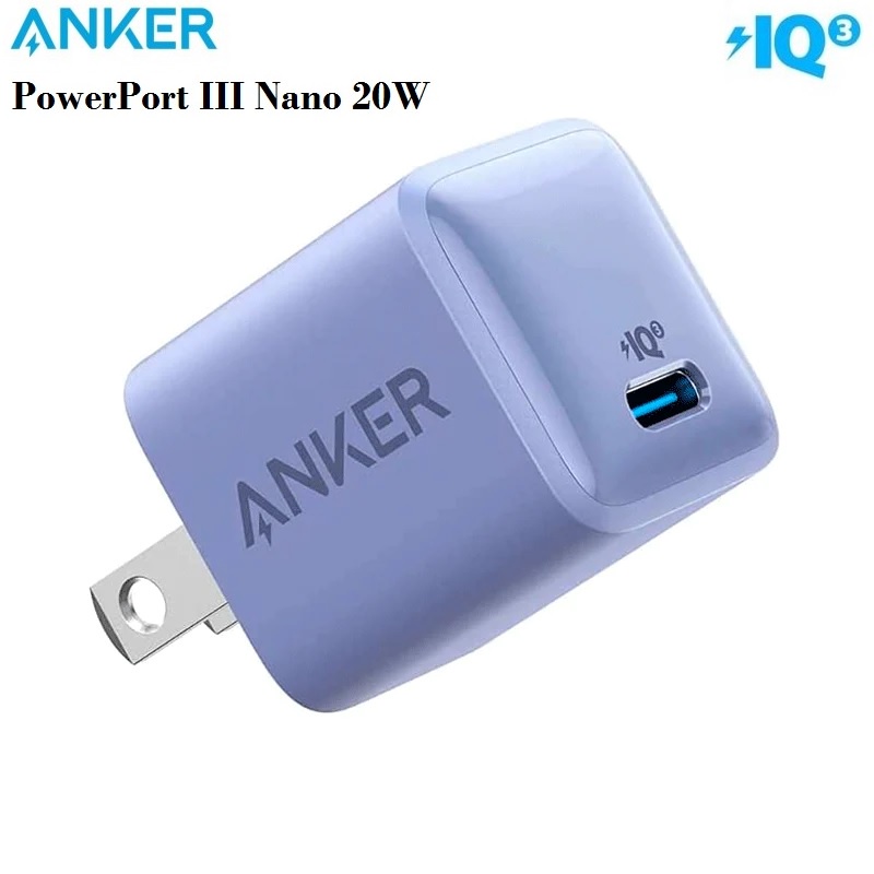 AKN88 - ANKER B8662 PowerPort III Colorful Nano 20W - Single USB-C PowerIQ 3.0