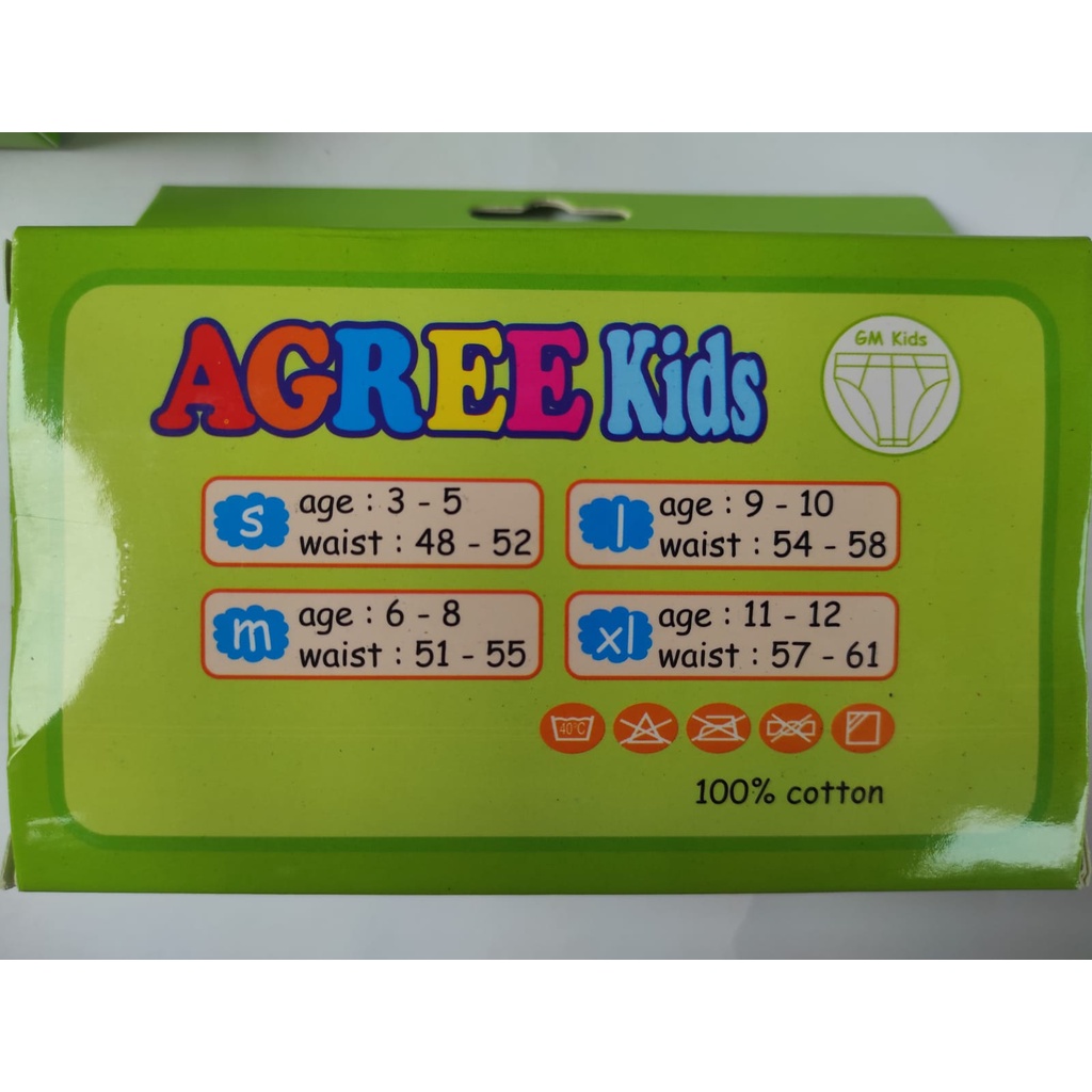 Agree Kids - 3 Pcs Celana Dalam Anak Laki-laki - Pakaian Dalam Anak Laki-laki - Bahan Katun Adem, Lembut - Bisa Bayar di tempat