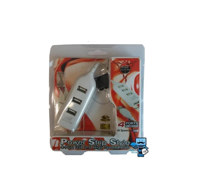 USB Hub 4 Ports Atake - Power Strip Style, High speed