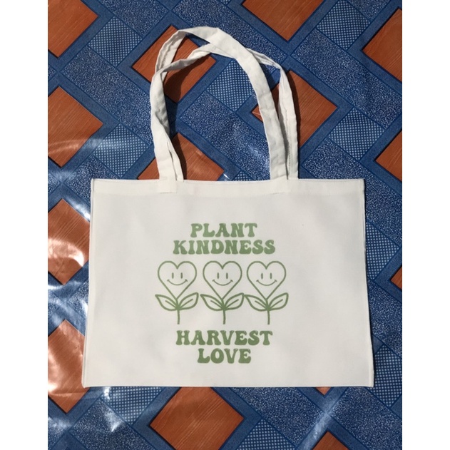 Tote Bag Kanvas Landscape Bergambar Simple Quotes