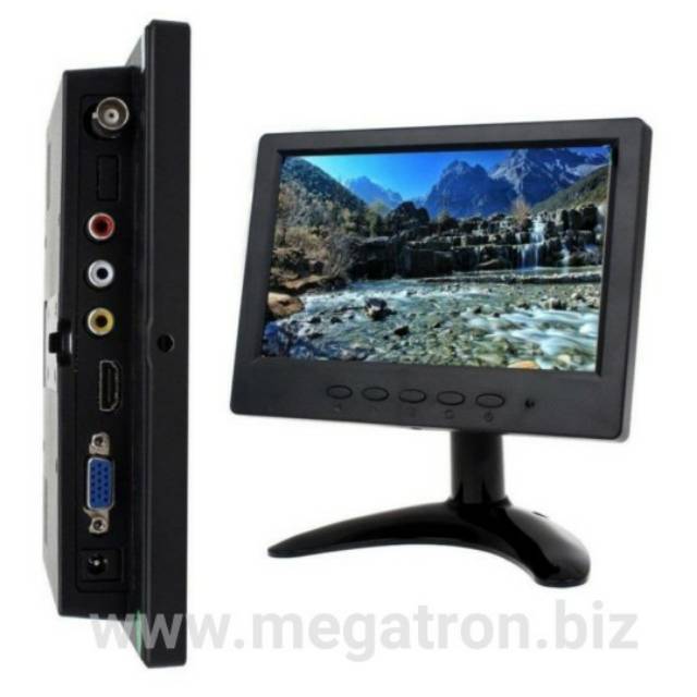 Mini LED Monitor 7 inch - input: VGA HDMI RCA BNC