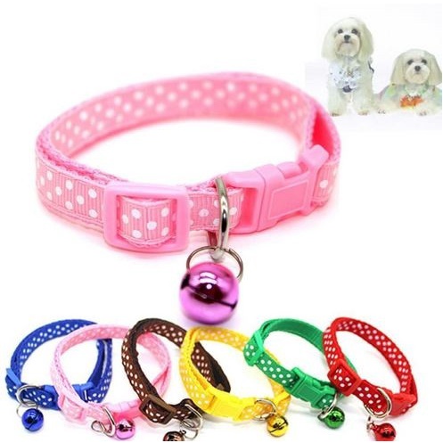 Pet Collar - Kalung Leher Anjing/Kucing Adjustable Motif Polkadot