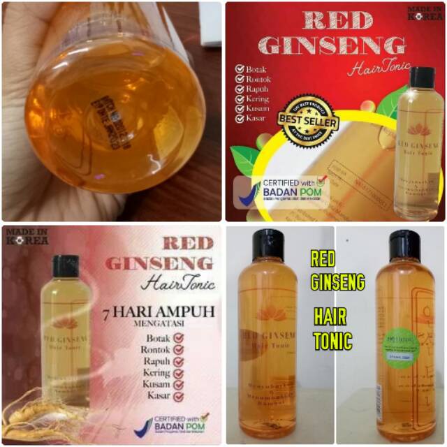 [COD] TONIC PENGUAT DAN PENUMBUH RAMBUT dalam 5 Hari Original BPOM | RED GINSENG TONIC 250ML