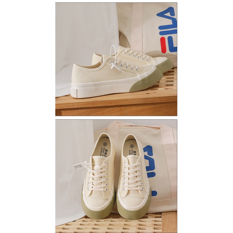 Sepatu Sneakers Wanita Sport Shoes Cream - B11