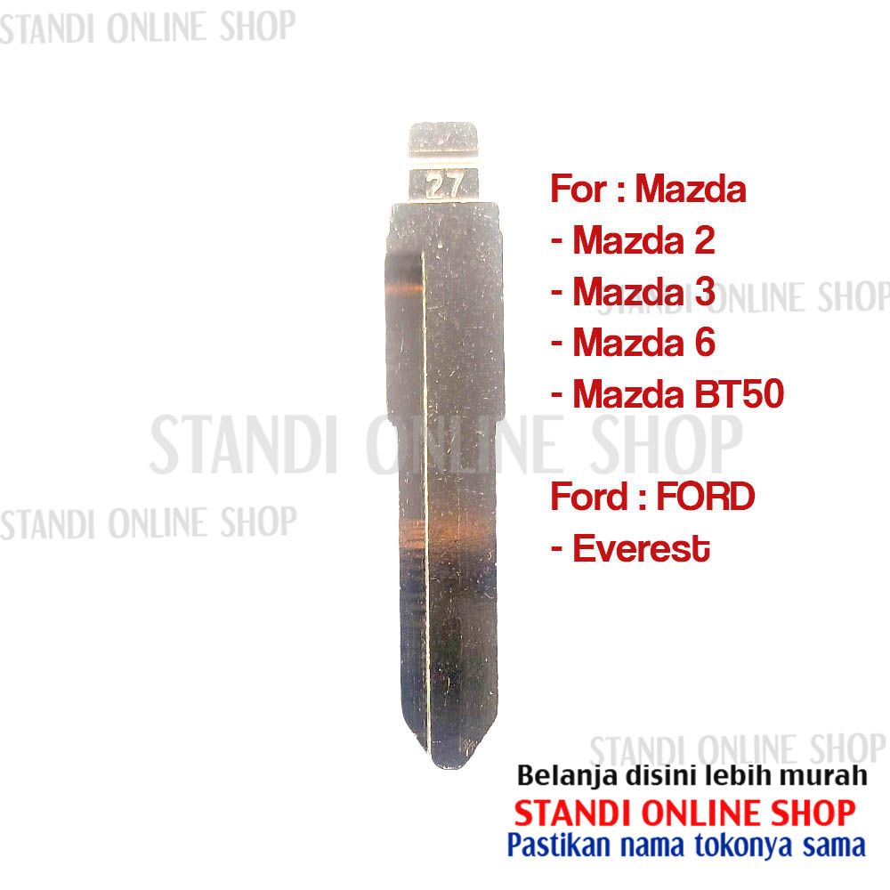 Batang Kunci Lipat Flip Key Anak Kunci Key Blade Mazda Ford MAZ24