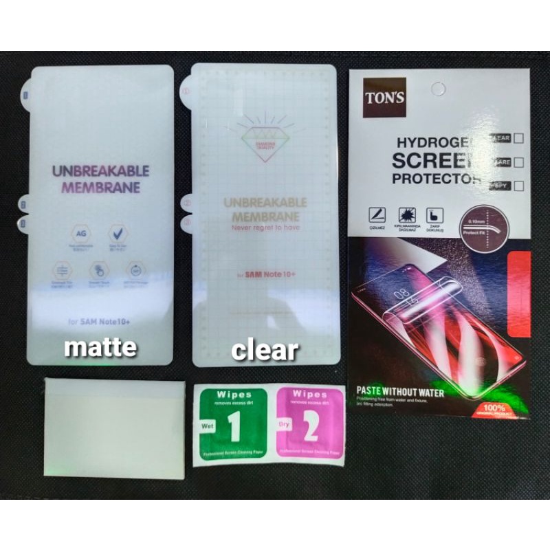 samsung Note 10 plus anti gores belakang back hydrogel