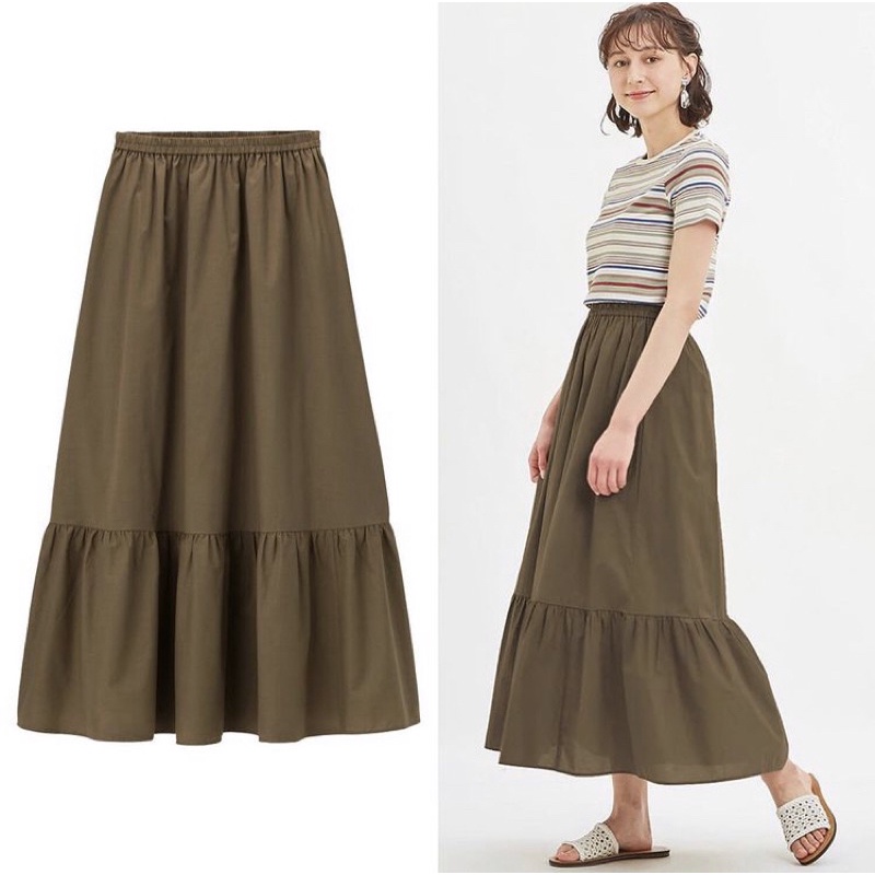 Uniqlo Tiered Long Skirt