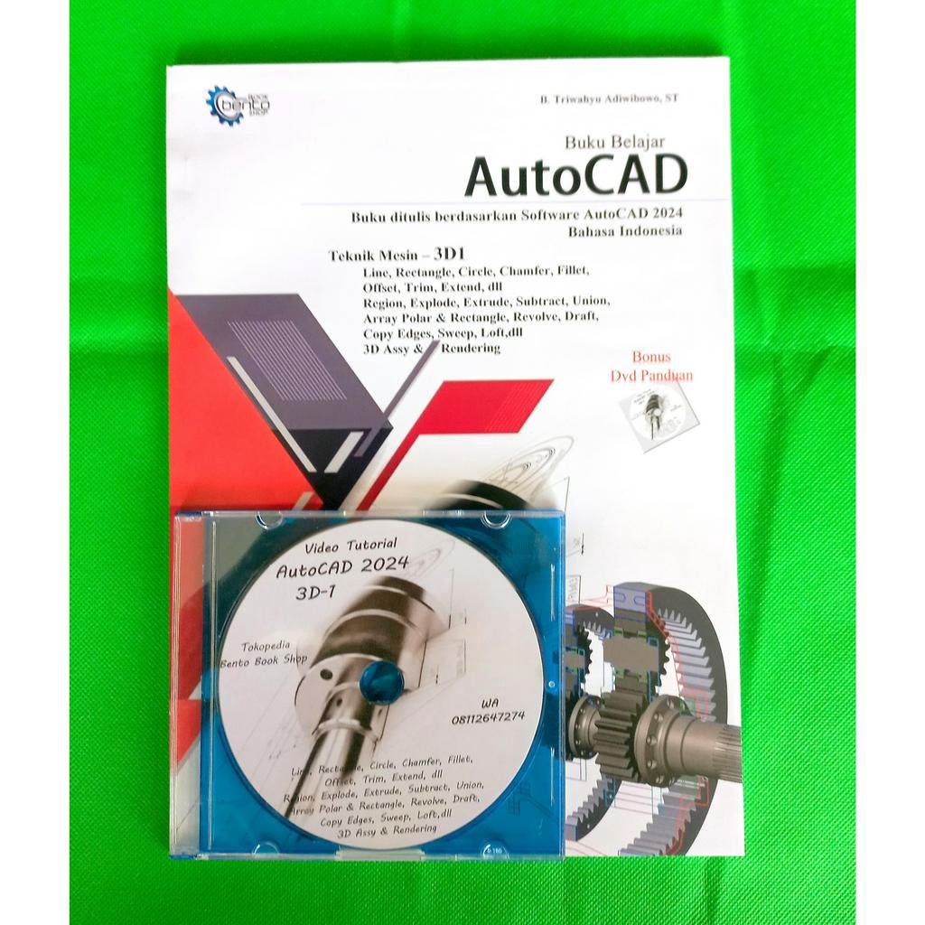 Buku AutoCAD 2024 3D1 + Dvd Tutorial