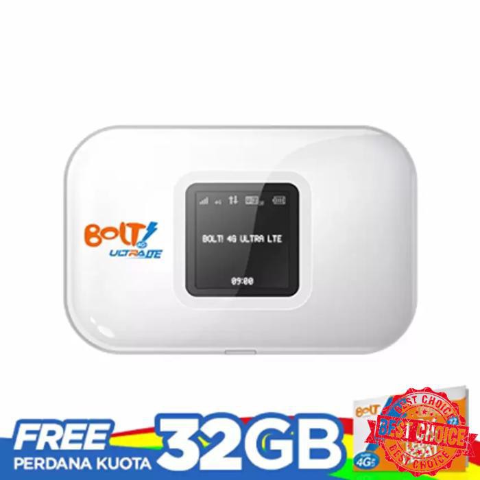 PROMO HARGA MURAH Modem Bolt Bonus 32Gb - Aquila Slim - Putih [4G LTE]