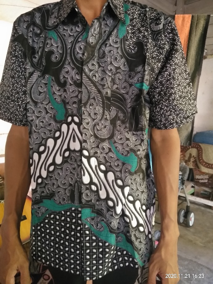 Batik Keluarga - Batik Couple Keluarga Muslim Sogan Family Ayah Ibu Anak Batik Set Family