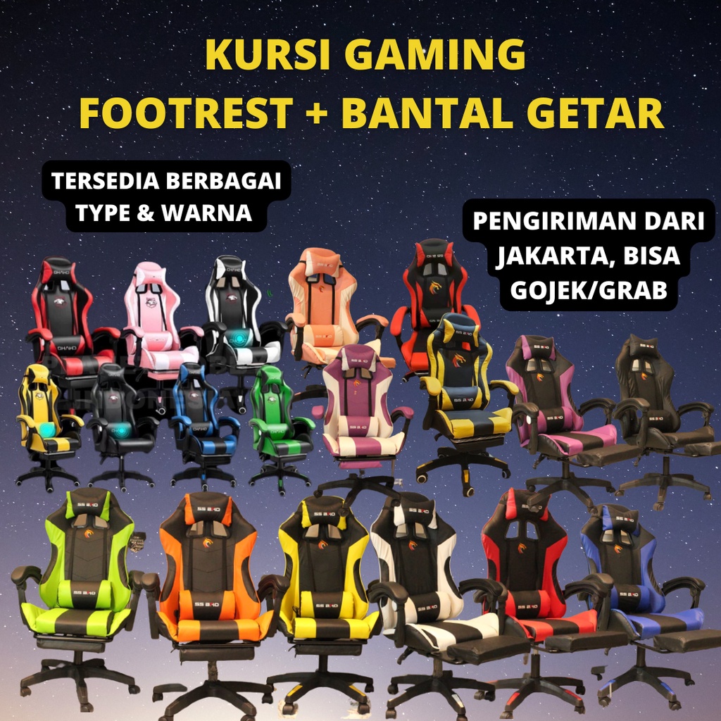 Kursi Gaming Bangku Gaming Gaming Chair Kursi Kerja Kursi Kantor Terlaris-2