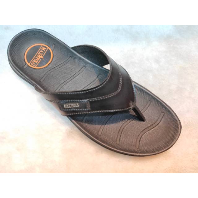 Sandal cowok full kulit import max polo zm 01