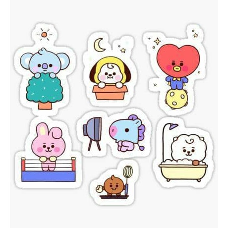

Stiker BT21 sticker Scrafbook stickers for Good Notes for Jurnal Scraf book