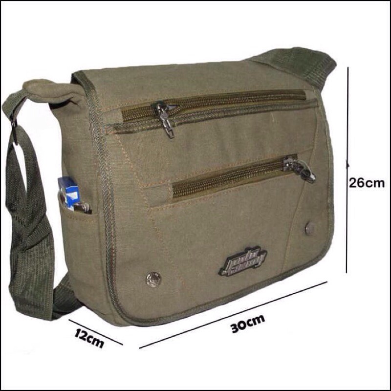 messenger bag tas selempang kanvas polo army polo power