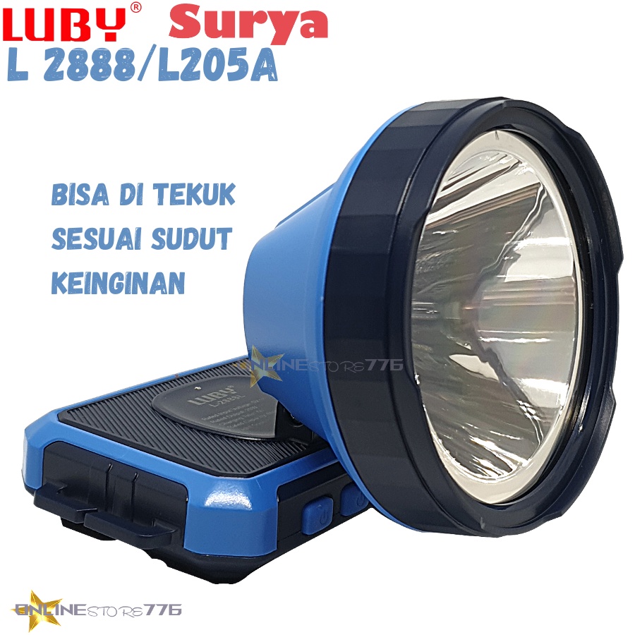 SENTER KEPALA SURYA 205A / 206A / LUBY L2888 / HEADLAMP LUBY L2888  / L2888 / L-2888 / RECHARGEABLE