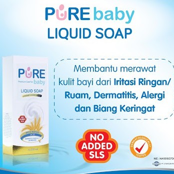 Pure Baby Liquid Soap 230 ml / Sabun Mandi Untuk Kulit Bayi Sensitif / Pure BB