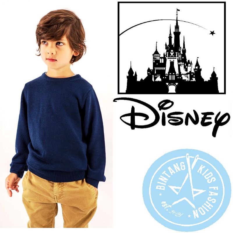 DISNEY Softest Fleece Kids Sweater Anak Polos Original Jumping Beans Sweatshirt Unisex