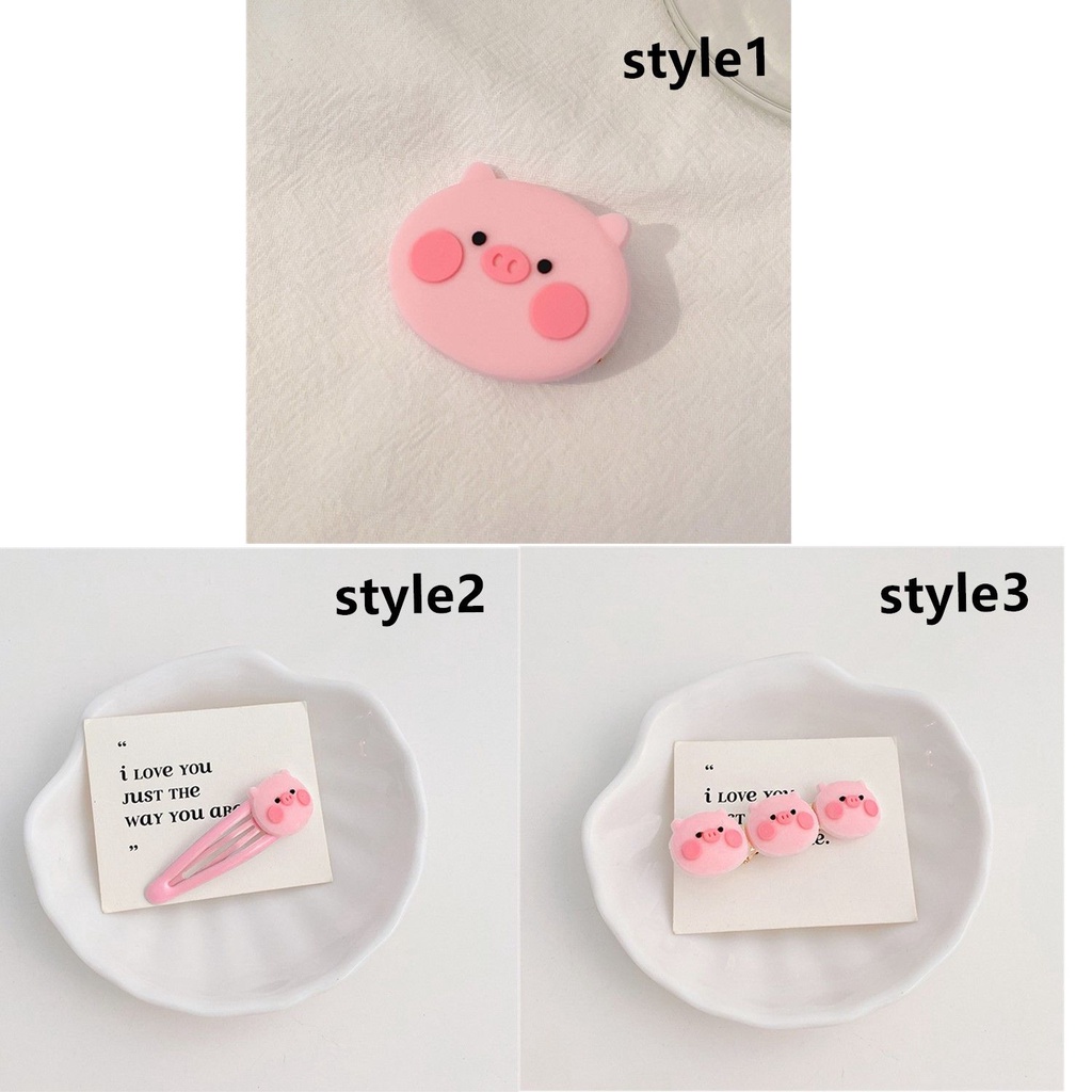 TOP for Women Girl Side Clip Cute Hairpins Hair Clip Hair Accessories Pink 2021 New Pig Bangs Clip