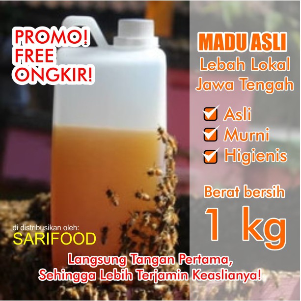 

MADU ASLI MURNI TANPA CAMPURAN NETT 1 KG LANGSUNG HANGAT DITENGGOROKAN