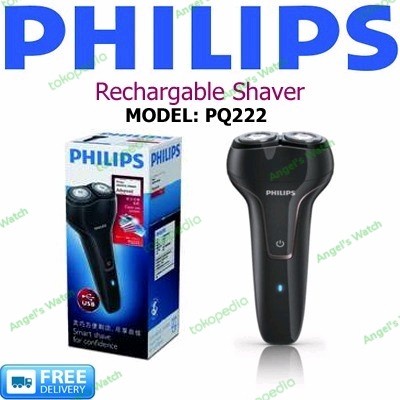 Philips Shaver PQ222 Electric Shaver Rechargeable alat cukur kumis ori