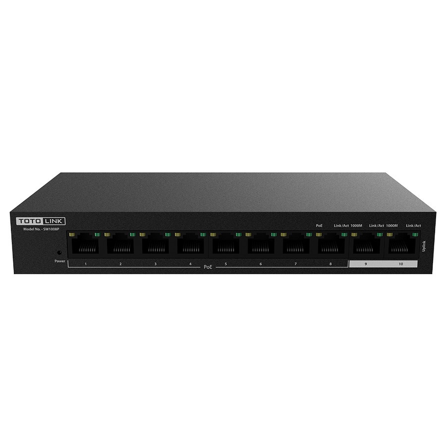 TOTOLINK SW1008P - 10 Port - 10/100 Mbps PoE Powered Switch