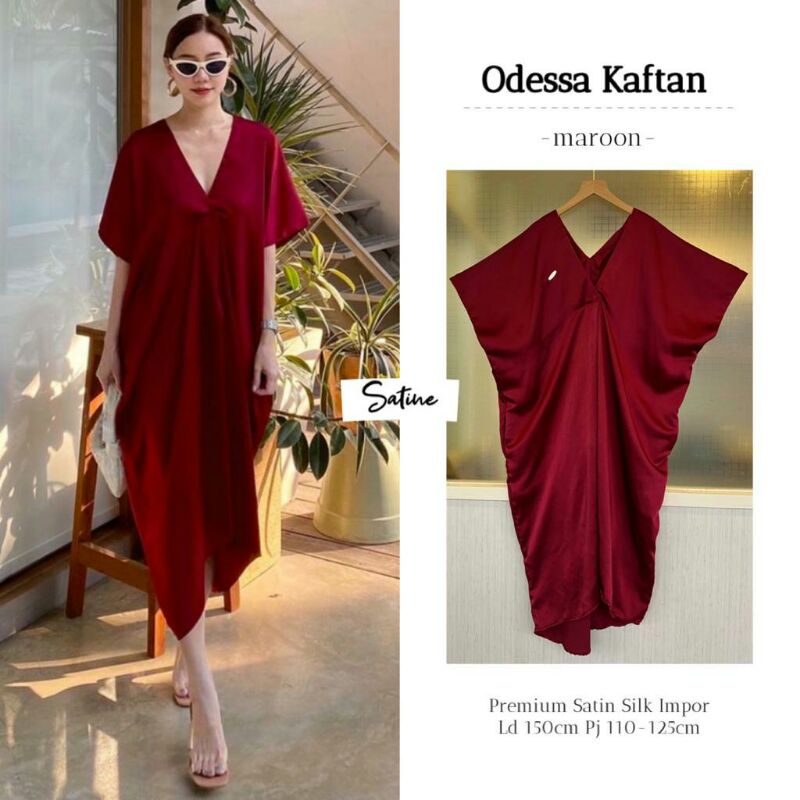 ODESSA KAFTAN BY SATINE||PREMIUM SATIN SILK IMPORT LD 150 PJ 110-125