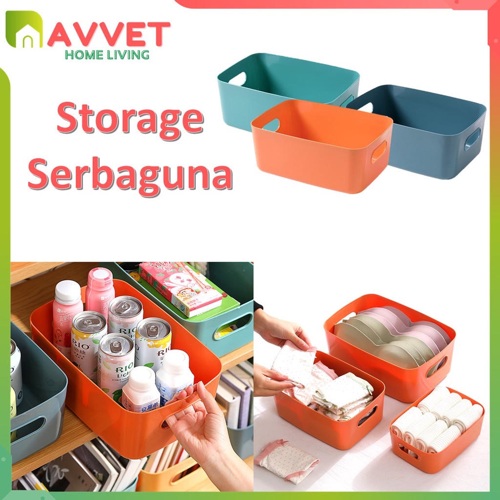 AVVET Storage Box organizer kotak penyimpanan serbaguna Keranjang Perlengkapan Rumah Multifungsi Box Organizer Tempat Penyimpanan Multifungsi