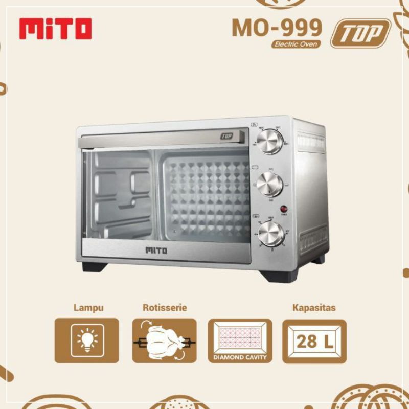 Mito MO-999 Oven Mito Listrik Mito Mo 999 TOP kapasitas 28L Low watt