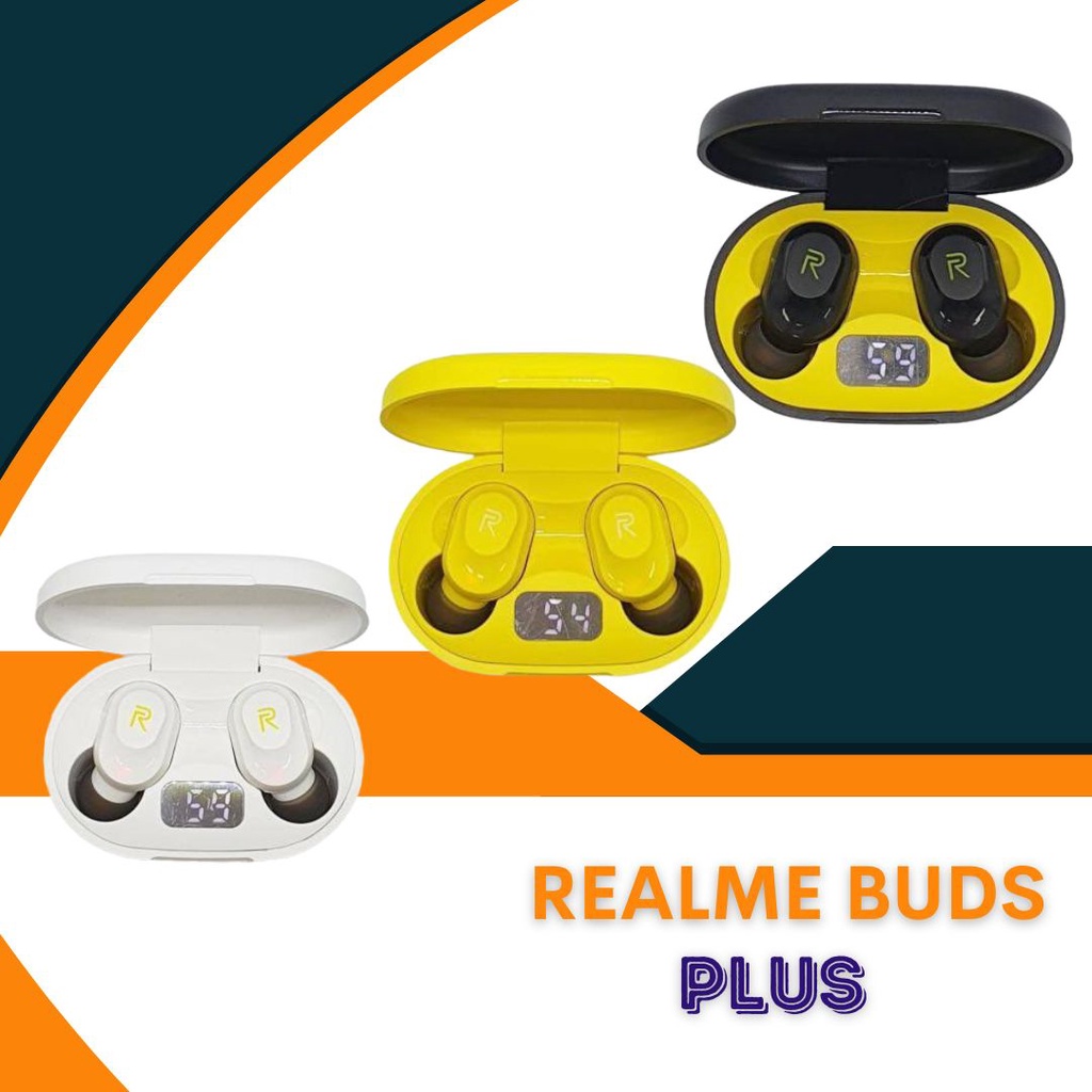 Handsfree Headset Earphone Realme Buds Plus Bluetooth Stereo Pure Bass