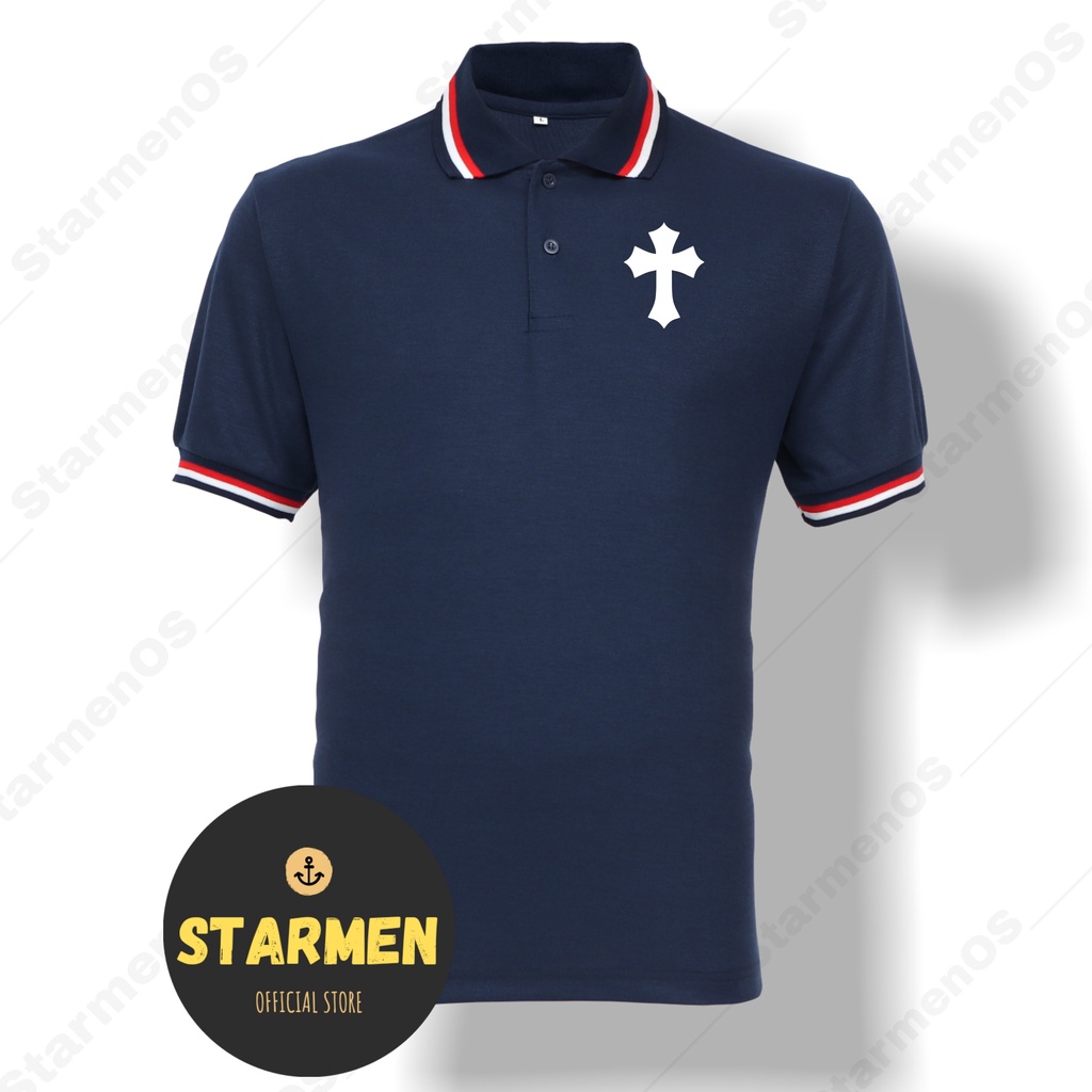 Kaos Polo Shirt Pria Kerah Logo CROSS