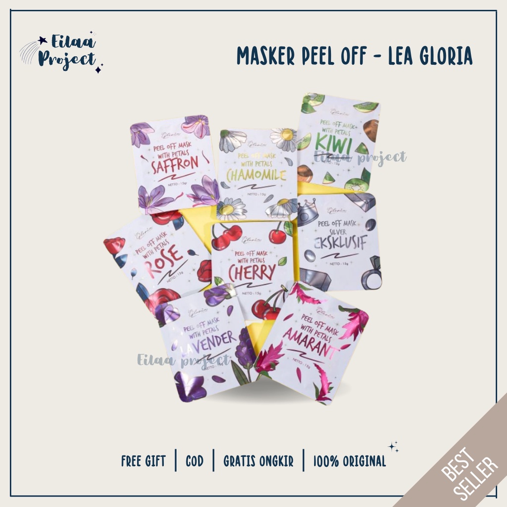 ✨𝐄𝐈𝐋𝐀𝐀 𝐏𝐑𝐎𝐉𝐄𝐂𝐓✨ LEA GLORIA PETAL PEEL OFF MASK MASKER PEEL OFF PETAL MASKER WAJAH  ORIGINAL