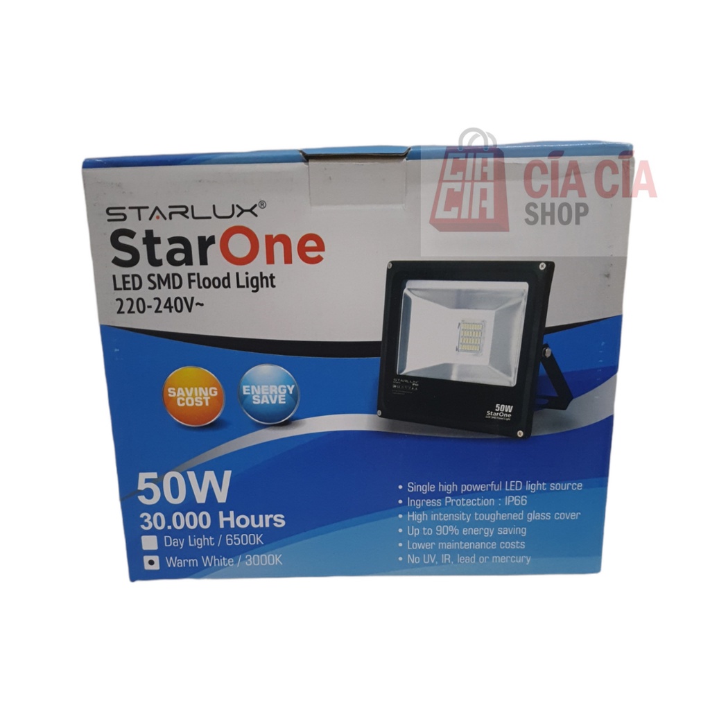 STARLUX STARONE Lampu Tembak 50 WATT Lampu Sorot LED 50W LED Flood Light 50 W