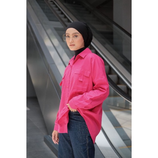 Kemeja Oversized by Keenanthi / Oversized Kemeja / Kemeja Saku / Kemeja Linen / Kemeja Fuschia / Kemeja Khaki / Kemeja Turkish / Kemeja Pink