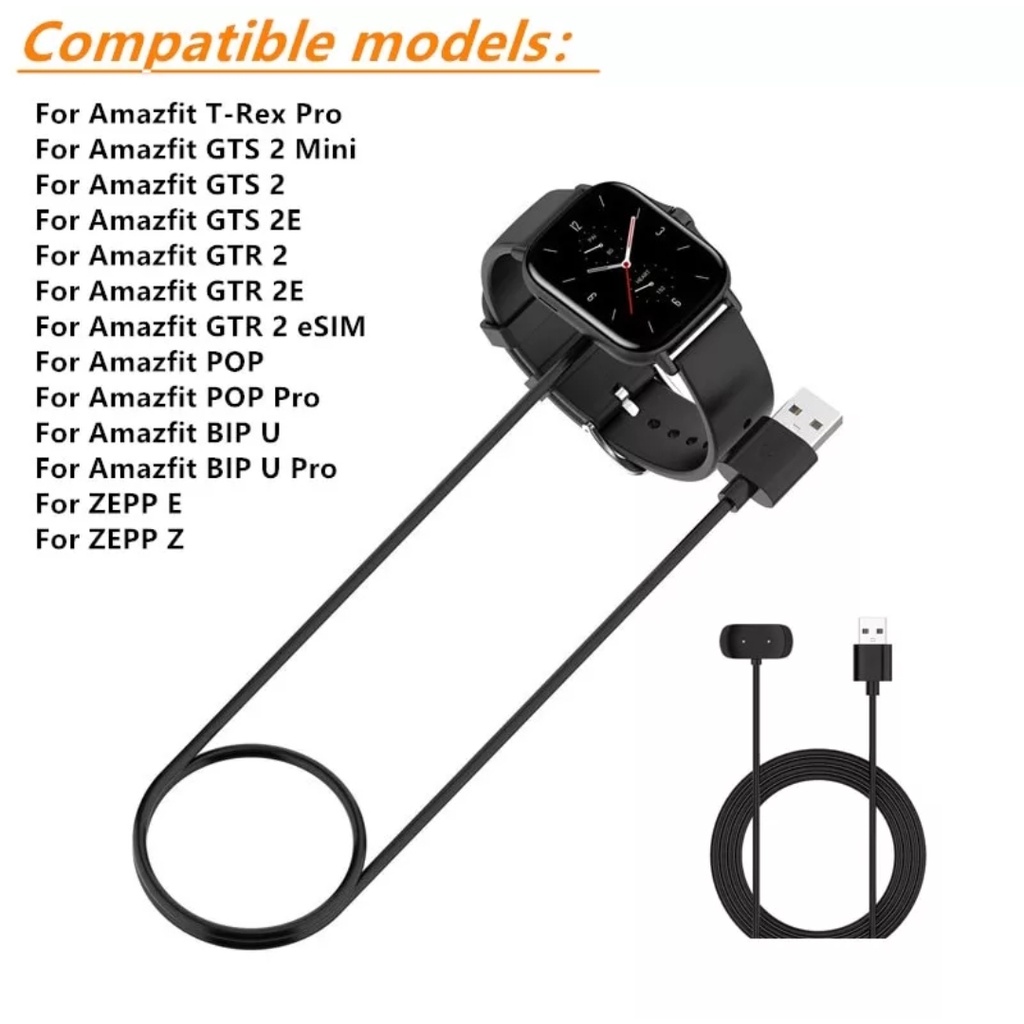 Charger Kabel AMAZFIT GTR 2 2e Gts 2 2e Bip U Bip u pop Bip 3 pro Gts 4 mini T-rex trex pro dock charging